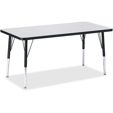 Jonti-Craft TABLE, RECTANGLE, 24X48, GY/BK JNT6403JCE180